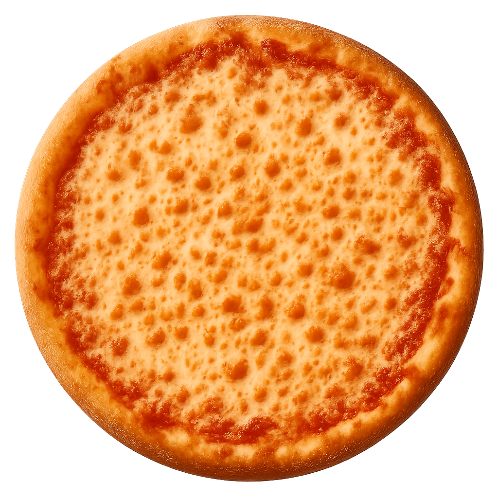 Classic New York-style cheese pizza in Myrtle Beach